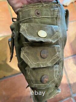 RARE Normandy used WW2 German Army Combat Engineers side bag barn find