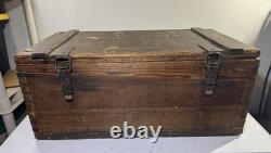RARE Original WW2 GERMAN ARMY Ammunition Crate Supply Trunk Box w Original Label