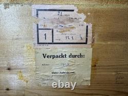 RARE Original WW2 GERMAN ARMY Ammunition Crate Supply Trunk Box w Original Label