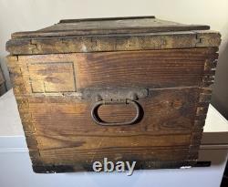 RARE Original WW2 GERMAN ARMY Ammunition Crate Supply Trunk Box w Original Label