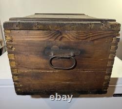 RARE Original WW2 GERMAN ARMY Ammunition Crate Supply Trunk Box w Original Label