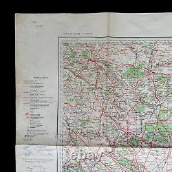 RARE WWII German Army Offensive Invasion Map of Paris France World War Relic