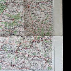 RARE WWII German Army Offensive Invasion Map of Paris France World War Relic