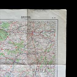 RARE WWII German Army Offensive Invasion Map of Paris France World War Relic