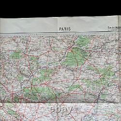 RARE WWII German Army Offensive Invasion Map of Paris France World War Relic