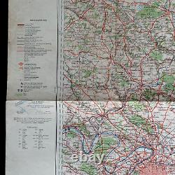 RARE WWII German Army Offensive Invasion Map of Paris France World War Relic