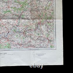 RARE WWII German Army Offensive Invasion Map of Paris France World War Relic