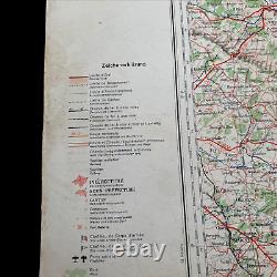 RARE WWII German Army Offensive Invasion Map of Paris France World War Relic