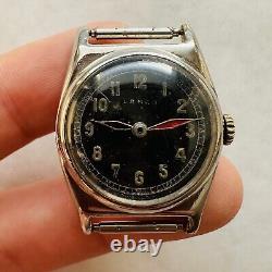 RARE WWII LANCO MILITARY Watch Small Case Wrist WW2 Vtg Swiss German Army Old