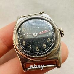 RARE WWII LANCO MILITARY Watch Small Case Wrist WW2 Vtg Swiss German Army Old