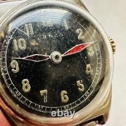 RARE WWII LANCO MILITARY Watch Small Case Wrist WW2 Vtg Swiss German Army Old