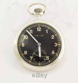 RARE military pocket watch German Army HELIOS DH Deutsches Heer of period WWII V