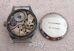 RECORD D508695 Swiss for German Army WWII Wehrmaht Military Watch Geneve c. 022K