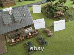 REDUCED 15mm painted metal WWII German Mid to Late War Panzer Army, 70 pieces