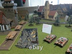 REDUCED 15mm painted metal WWII German Mid to Late War Panzer Army, 70 pieces