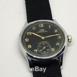 Rare 1940s WW2 GERMAN ARMY MILITARY ARSA DH WATCH ORIGINAL DIAL RUNS GREAT CONDT