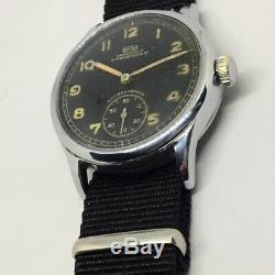 Rare 1940s WW2 GERMAN ARMY MILITARY ARSA DH WATCH ORIGINAL DIAL RUNS GREAT CONDT