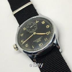 Rare 1940s WW2 GERMAN ARMY MILITARY ARSA DH WATCH ORIGINAL DIAL RUNS GREAT CONDT