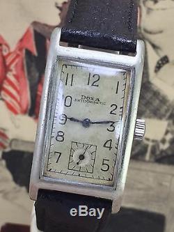 Rare Doxa Rectangular 1040s German Terrestrial Army /Military WW2