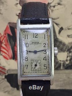 Rare Doxa Rectangular 1040s German Terrestrial Army /Military WW2