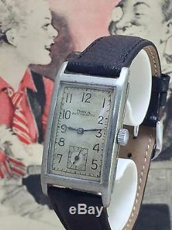 Rare Doxa Rectangular 1040s German Terrestrial Army /Military WW2