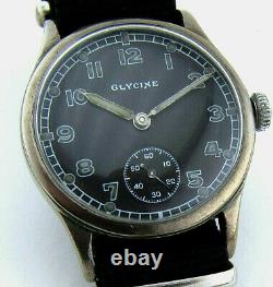 Rare GLYCINA DH wristwatch German Army Wehrmacht of period WWII. Military