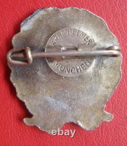 Rare German Army Wwii 50 Kr. U. Sold. Ver. Mintraching Badge Kremhelmer Munchen