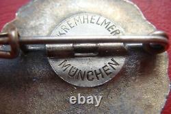 Rare German Army Wwii 50 Kr. U. Sold. Ver. Mintraching Badge Kremhelmer Munchen