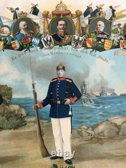 Rare Imperial German Army Remembrance of Service Certificate 1904