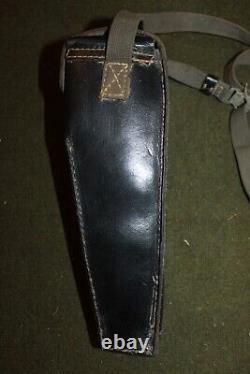 Rare Original WW2 German Army Black Leather K98 Gren. Lau. Kit Pouch 43 d, Empty