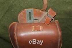 Rare Original WW2 German Army Cavalry Troopers M34 Leather Saddle Bag, 43' d