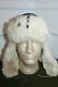 Rare Original Ww2 German Army Cold Weather White Rabbit's Fur Field Hat, 43 D