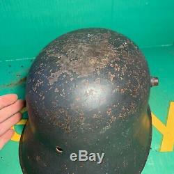 Rare WW1/WW2 German M18 Transitional Single Decal German Army Helmet