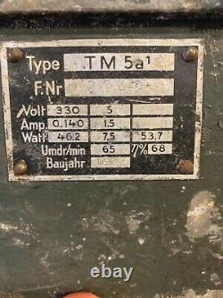 Rare WW2 German Army Bunker Pedal Generator TM5a 1937 Dated