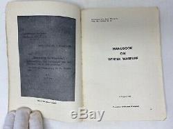 Rare WWII 1943 RESTRICTED Captured German Winter Warfare Translated Army Relic