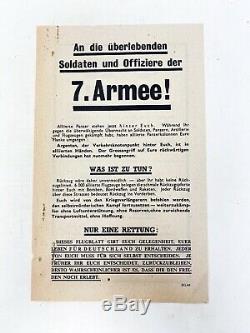 Rare WWII Airdropped Surrender Leaflet 7th Army German Battle of Bulge WW2 Relic