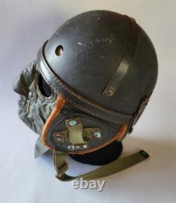 Rare WWII German Belgian tank driver helmet/US American cold weather face mask