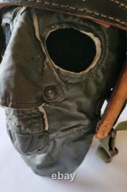 Rare WWII German Belgian tank driver helmet/US American cold weather face mask