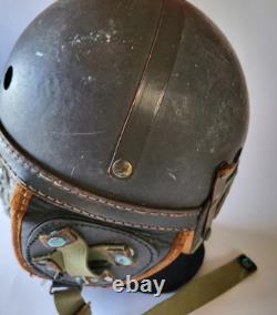 Rare WWII German Belgian tank driver helmet/US American cold weather face mask