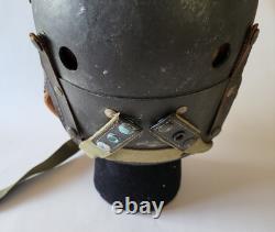 Rare WWII German Belgian tank driver helmet/US American cold weather face mask