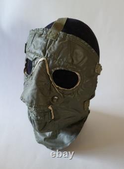 Rare WWII German Belgian tank driver helmet/US American cold weather face mask
