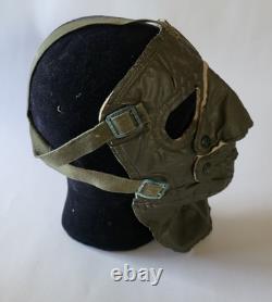 Rare WWII German Belgian tank driver helmet/US American cold weather face mask