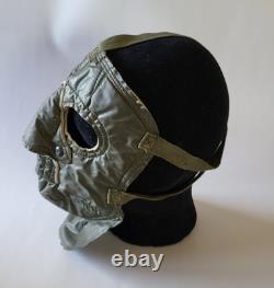 Rare WWII German Belgian tank driver helmet/US American cold weather face mask