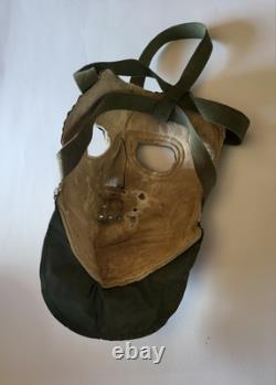 Rare WWII German Belgian tank driver helmet/US American cold weather face mask