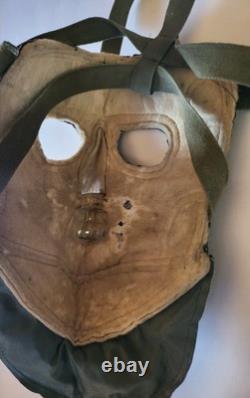 Rare WWII German Belgian tank driver helmet/US American cold weather face mask