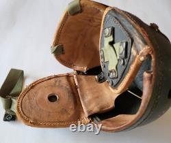 Rare WWII German Belgian tank driver helmet/US American cold weather face mask