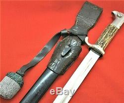 Rare Ww2 German Army Ks98 Parade Bayonet, Scabbard & Frog Alcoso Solingen