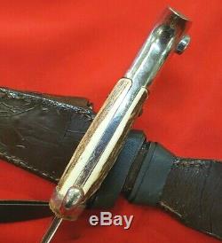 Rare Ww2 German Army Ks98 Parade Bayonet, Scabbard & Frog Alcoso Solingen