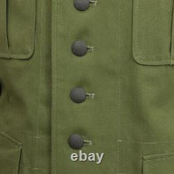 Re-enactment WW2 German Army Military DAK Tunic Green All Sizes