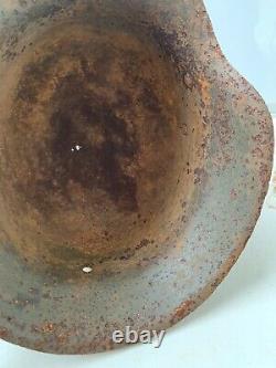 Relic WW2 German Army Helmet Good solid shell Lots of Paint